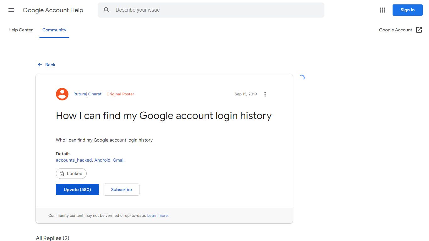 How I can find my Google account login history - Google Account Community